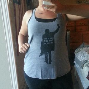 "Don't you forget about me" graphic tank